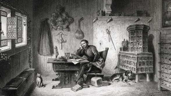 A black and white i llustration of a man, probably thinking  about whether he can be bothered to run Delta Green.