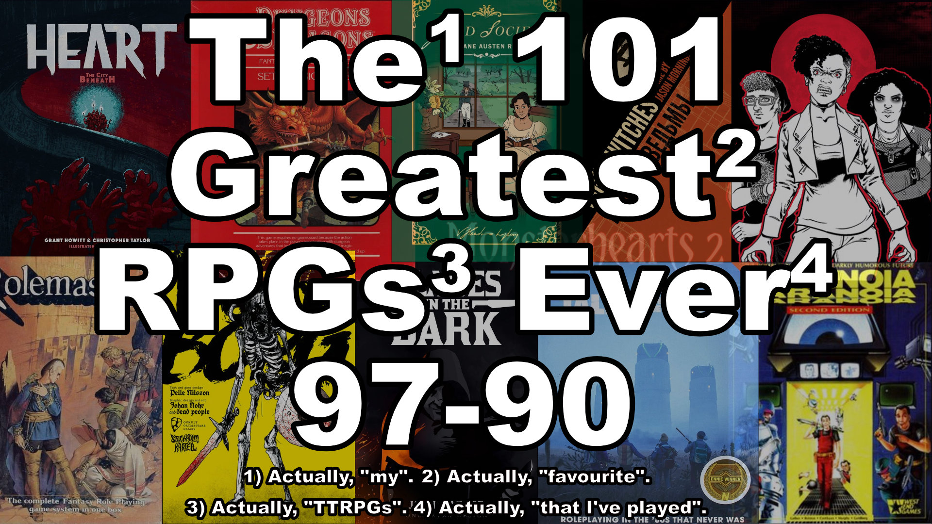 My 101 Favourite TTRPGS: 97-90