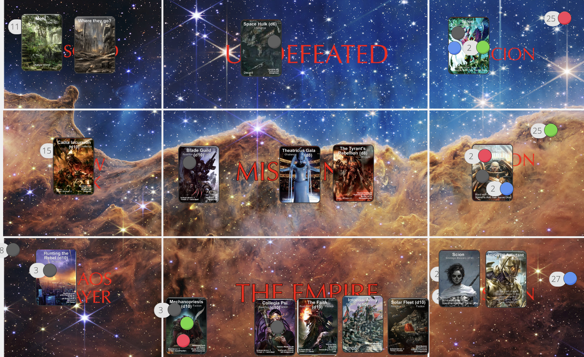 Playingcards.io Scrrenshot of The Scions.